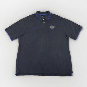 Nike Polo Shirt Mens 2XL Black Cotton Swoosh Logo‎ Florida Gators Football NCAA